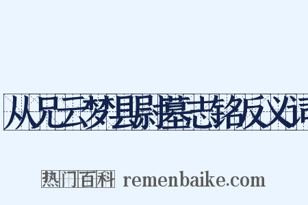 从兄云梦县尉墓志铭反义词是什么意思的图片